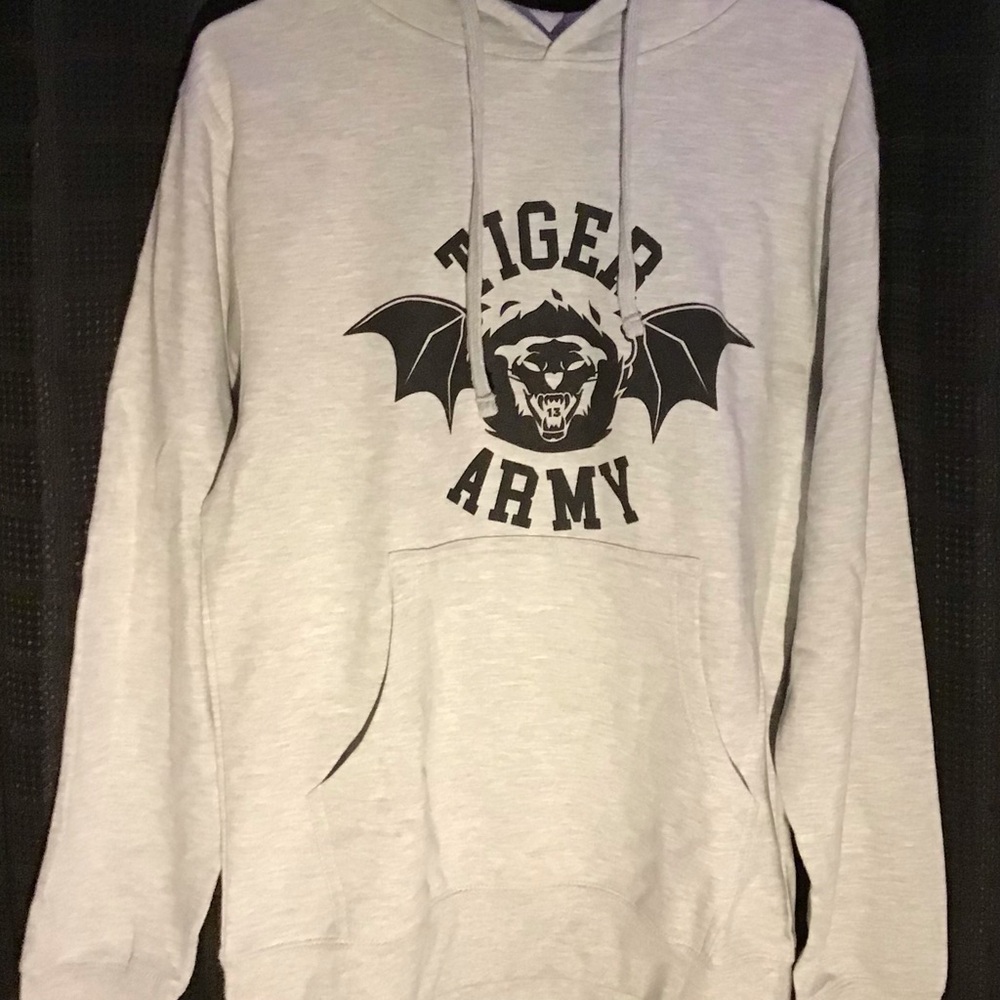 New Tiger Army Gray Hoodie Sweatshirt